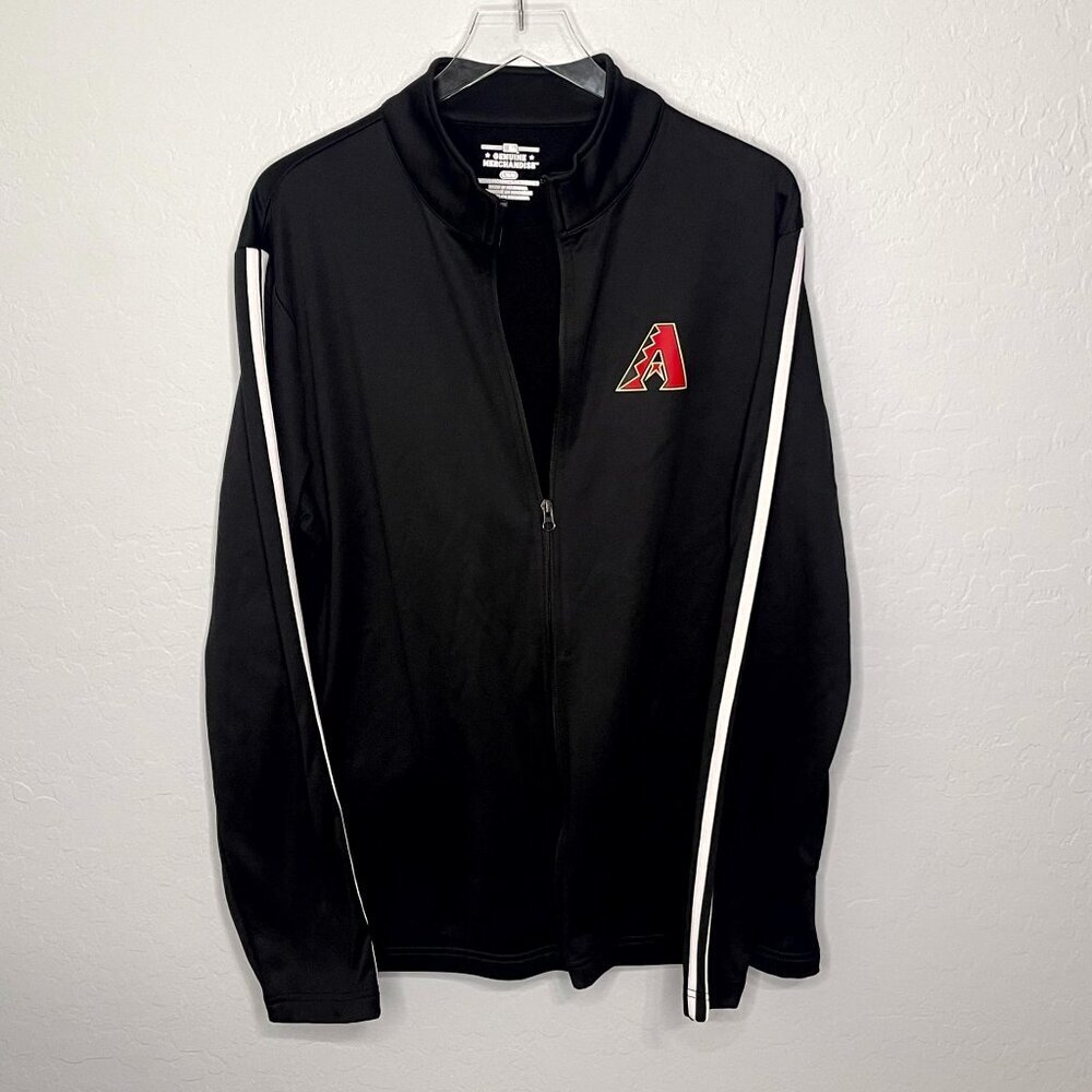 MLB Genuine Merchandise Black Arizona Diamond Backs Full Zip Jacket Size Large
